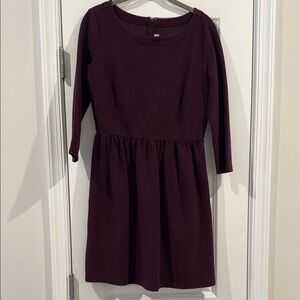 LOFT Elegant Dark Purple Dress SIZE 6